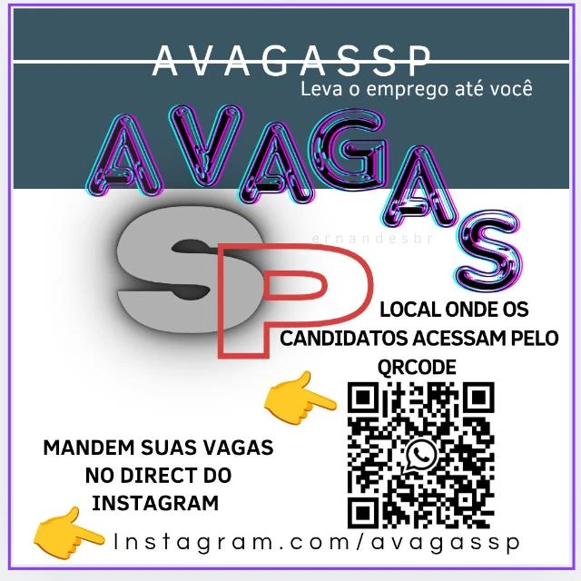 Imagem do Canal de Whatsapp 𝗔𝗩𝗔𝗚𝗔𝗦𝗦𝗣 | VAGAS DE EMPREGO SP